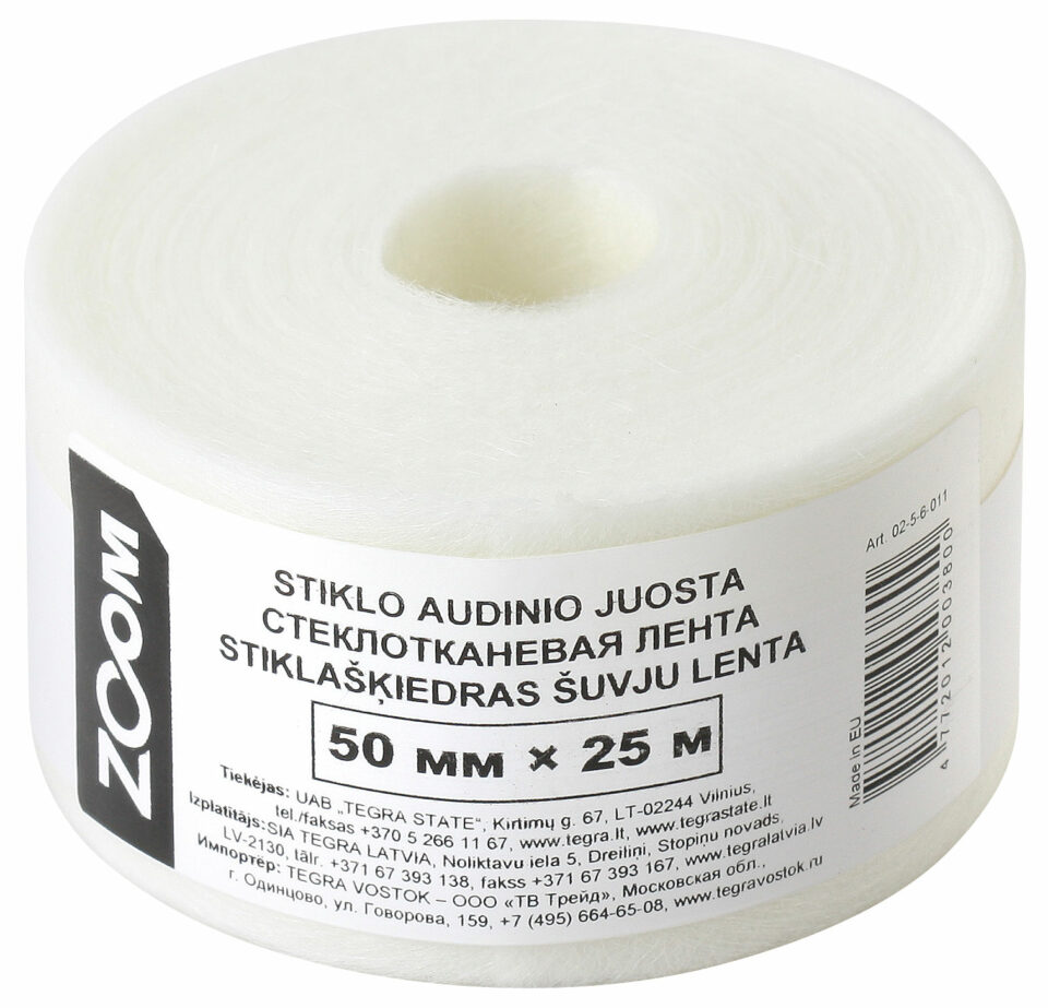 ZOOM Stiklo audinio juosta