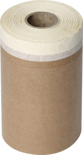 Adhesive tape with protective paper for painting
