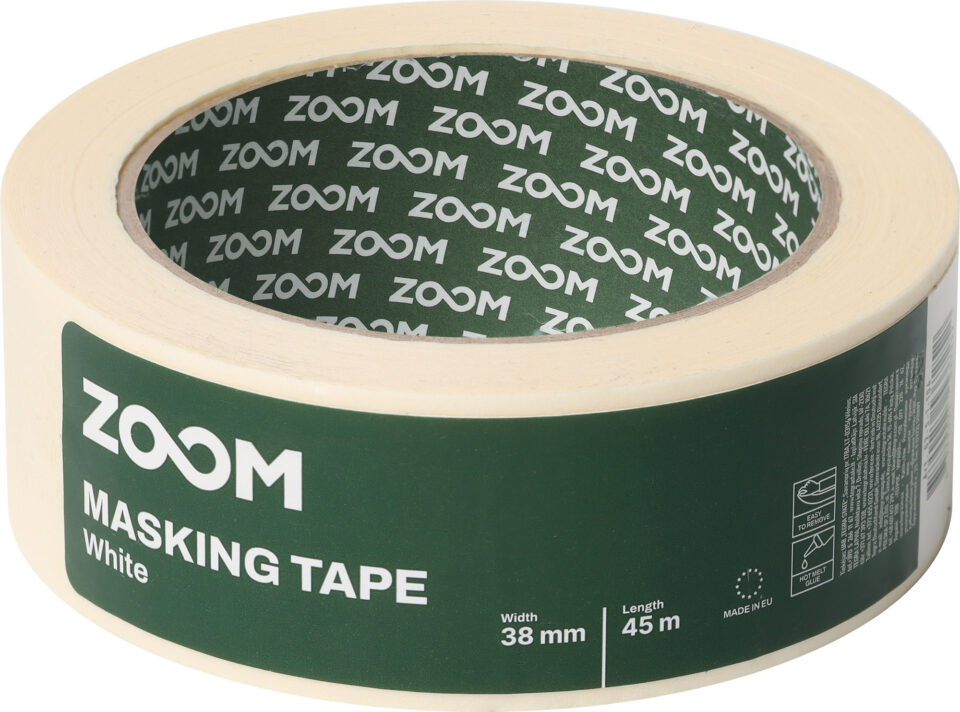 ZOOM Maskavimo juostelė 38 mm x 45 m, balta