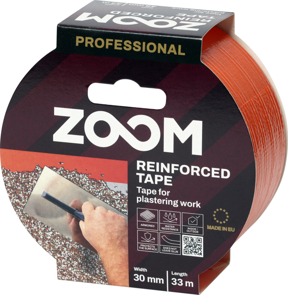 ZOOM Armuota juosta tinkavimo darbams, 30 mm x 33 m
