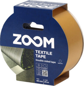 ZOOM Dvipusė tekstilinė juosta, 48mm x 25 m