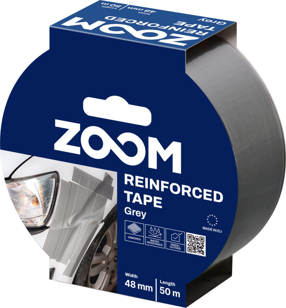 ZOOM Armuota juostelė, 48mm x 50 m pilka