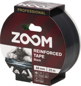 ZOOM Profesionali armuota juostelė, 48 mm x 25 m, juoda