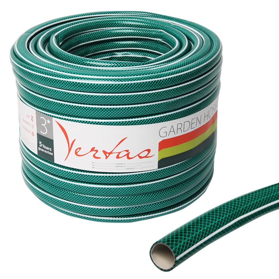 Laistymo žarna 3*, 3/4'', 20 m, Vertas, žalia