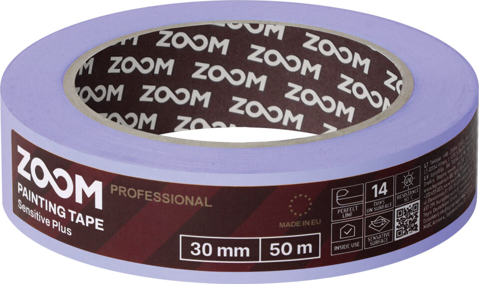 ZOOM Profesionali dažymo juosta Sensitive Plus, 30mm x 50m