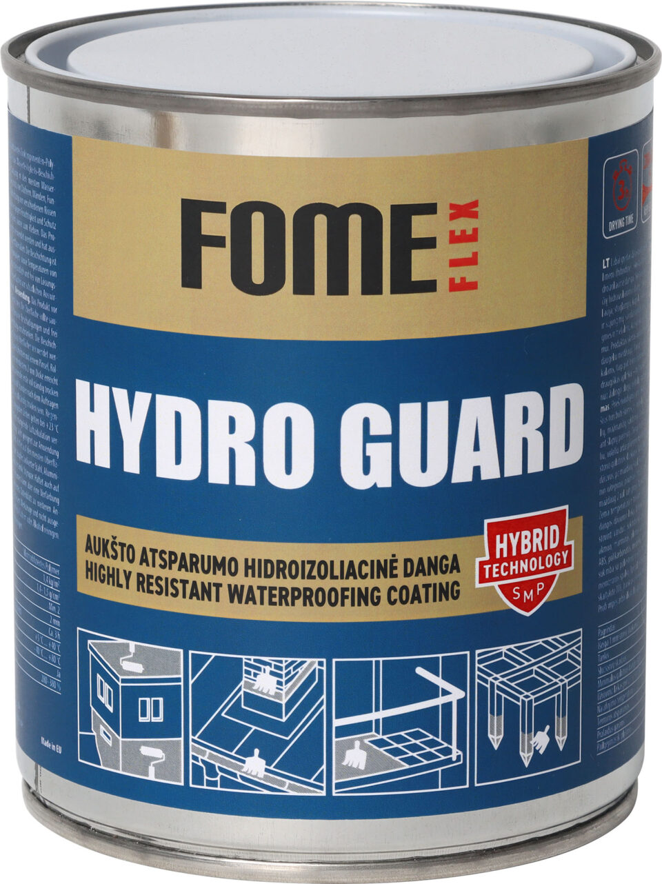 Fome Flex HydroGuard Hidroizoliacinė danga, 1 kg, pilka