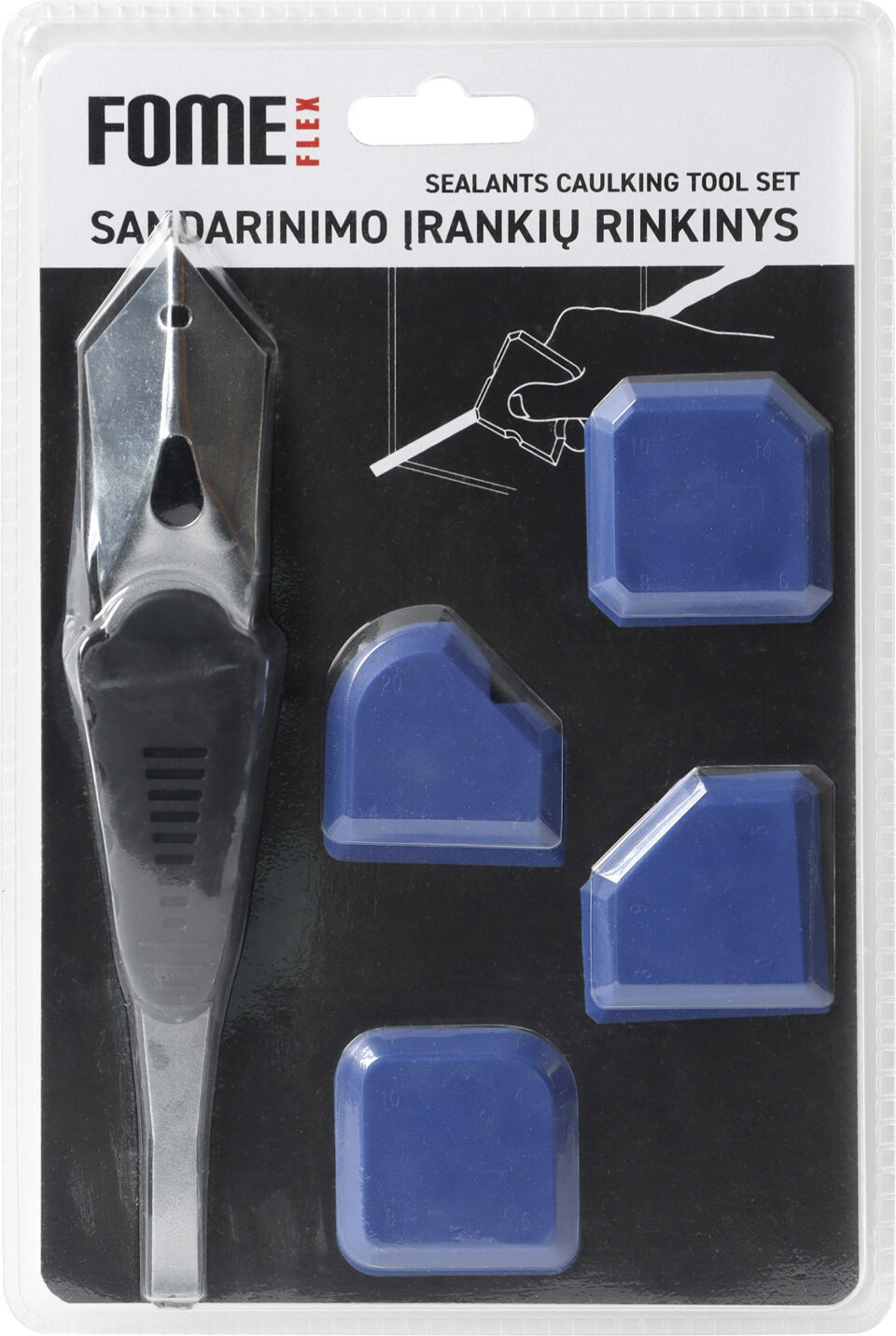 Fome Flex Caulking Tool Set, sandarinimo įrankių rinkinys