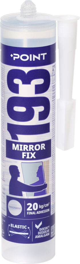 POINT 193 MIRROR FIX veidrodžių klijai, skaidrūs
