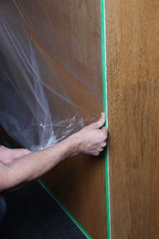 Covering furniture with ZOOM Double-Sided Masking Tape